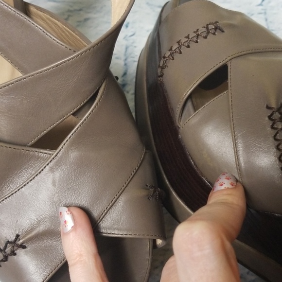 Pura Lopez Open Toe Sling Back Platform Wedge Heel - Picture 7 of 7